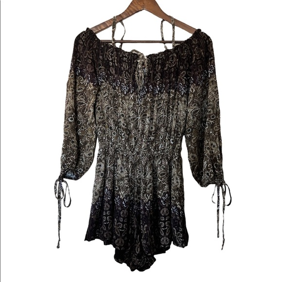 Free People So Divine Off the Shoulder Romper - Picture 5 of 12